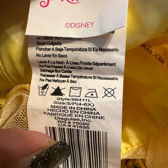 Disney Princess Belle Dress/Costume Size Small with matching Disney Doll - Picture 6 of 15